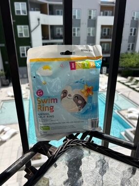 Baby blue Sloth Swim Ring - Kids' Animal Float